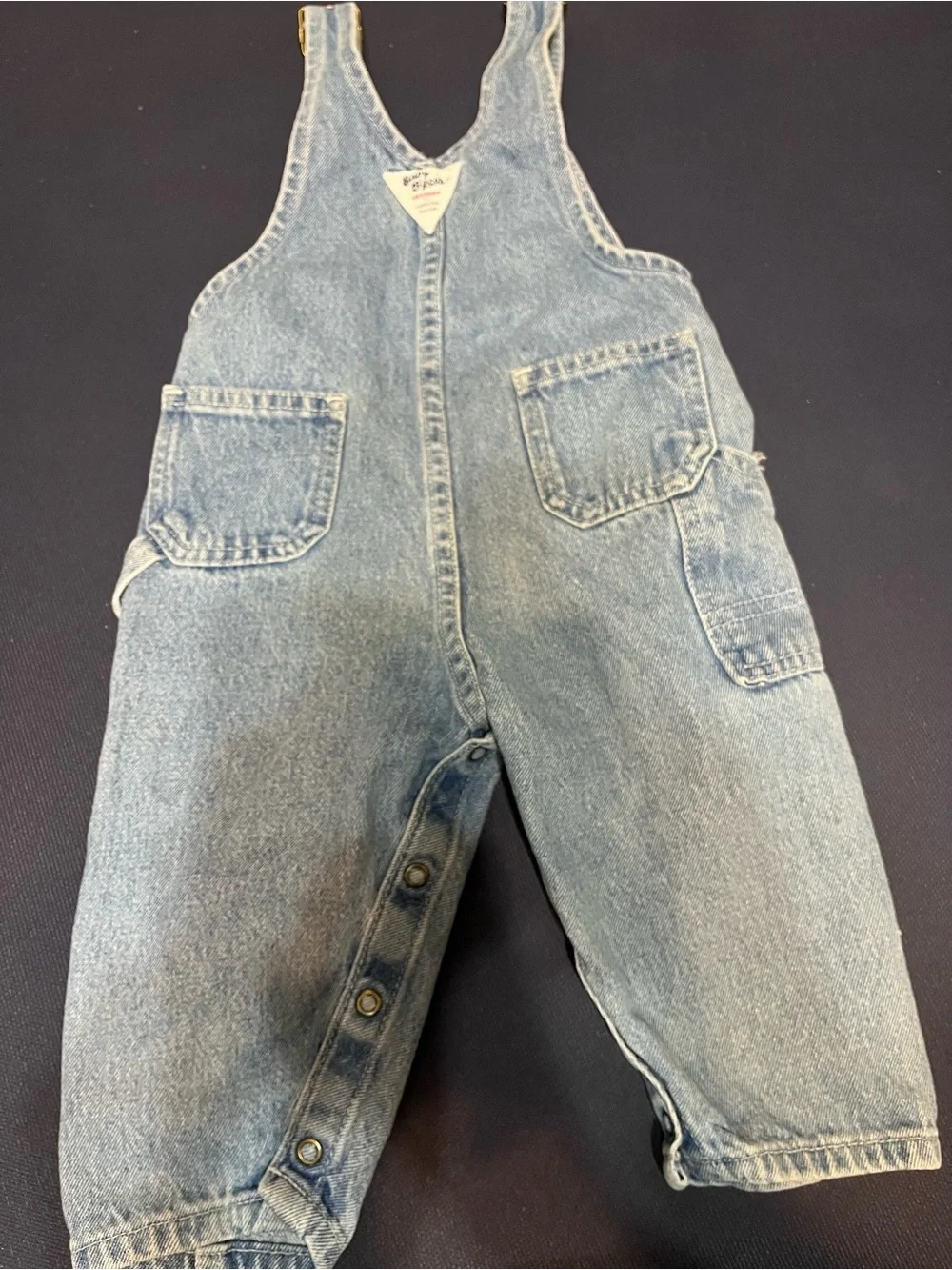 Baby OshKosh Vintage Carpenter Denim Overall Pants size 18 months like new!